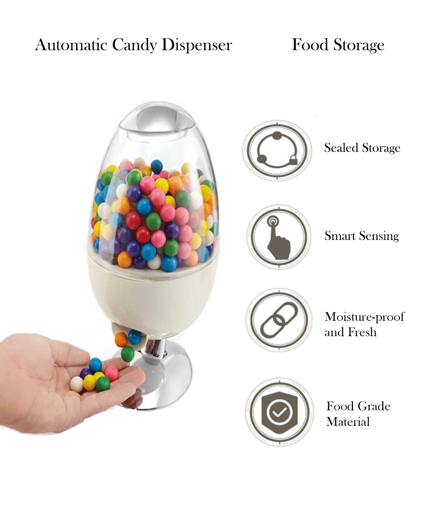 Automatic Candy Dispenser with 71Oz Capacity Jar Snack Dispenser